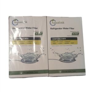 Two NWT AQUALINK Refrigerator Water Filter Replacement #AL-MWF